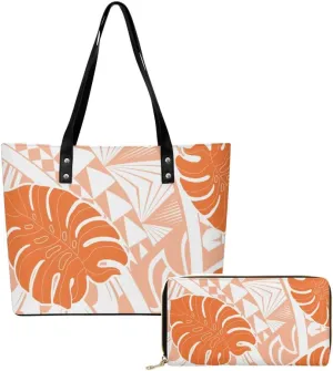 Polynesian Large Capacity Temperament Handbag Samoa Women'S Bag Set 2 Women'S Shoulder Bag Women'S Purse