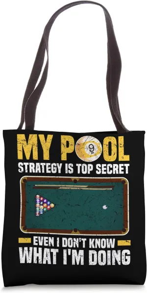 Pool Billiards Snooker Cue Player Tote Bag