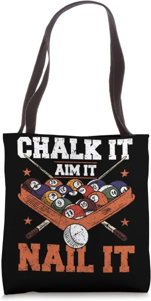 Pool Billiards Snooker Cue Player Tote Bag