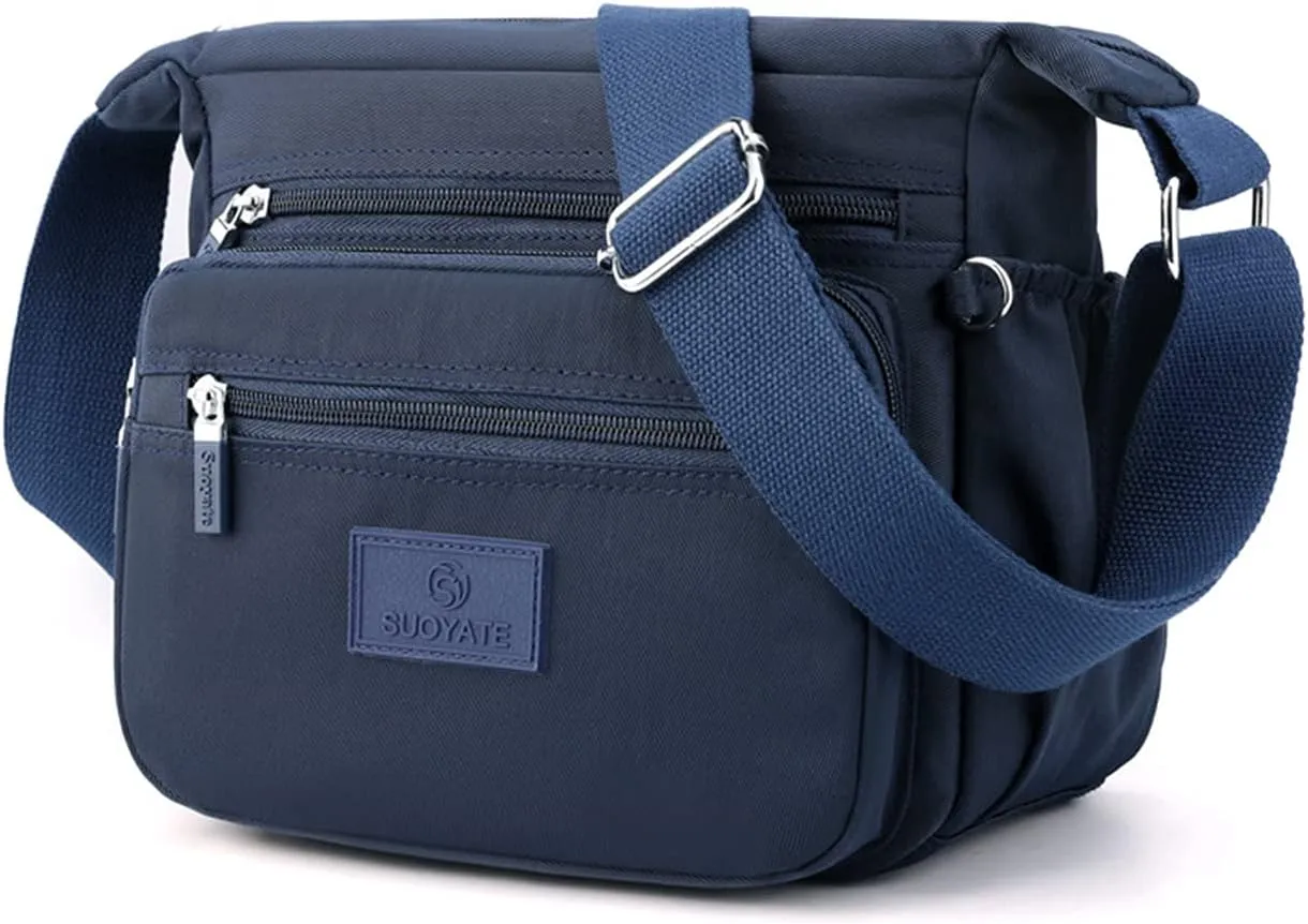 PORRASSO Women Crossbody Bag Casual Shoulder Bag Multi-pocket Messenger Bag