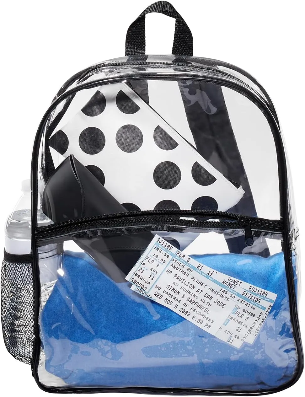 Port Authority Clear Backpack BG230, Clear/ Black, OSFA