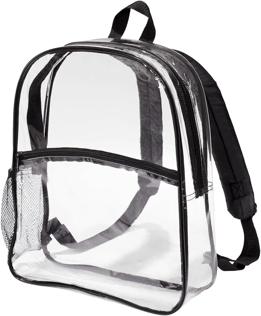 Port Authority Clear Backpack BG230, Clear/ Black, OSFA