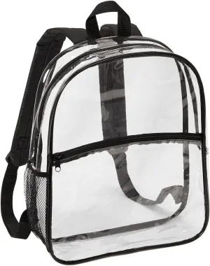 Port Authority Clear Backpack BG230, Clear/ Black, OSFA