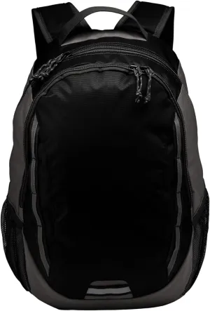 Port Authority Ridge Backpack. BG208, Black/ Dark Charcoal, OSFA
