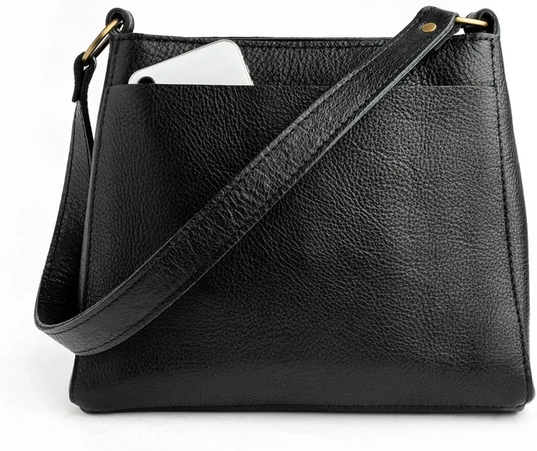 Portland Leather Goods Triangle Shoulder Bag for Women – Handmade from the Finest Full-Grain Hides