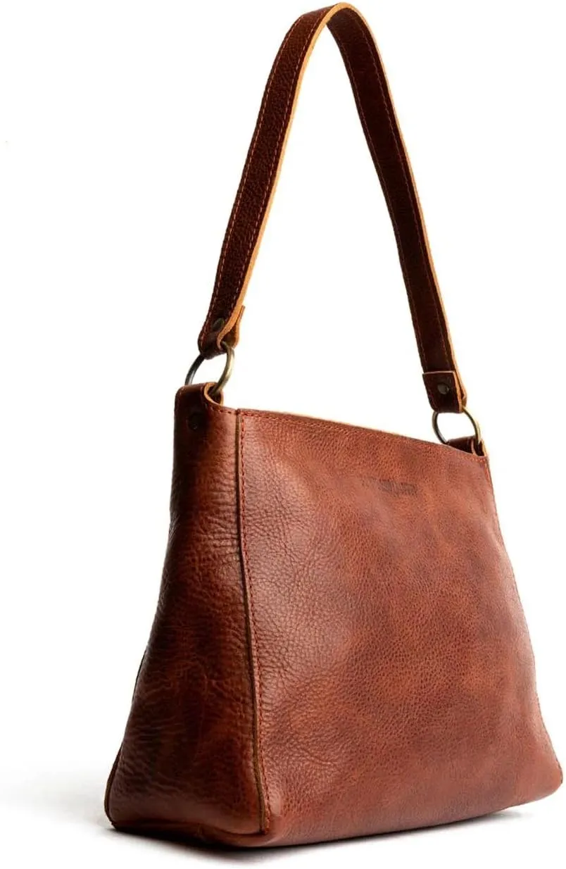 Portland Leather Goods Triangle Shoulder Bag for Women – Handmade from the Finest Full-Grain Hides