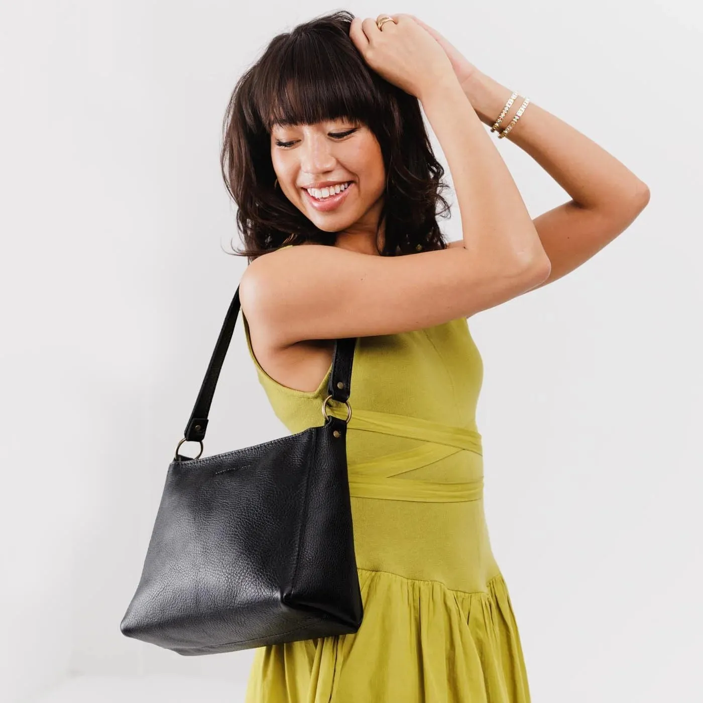 Portland Leather Goods Triangle Shoulder Bag for Women – Handmade from the Finest Full-Grain Hides