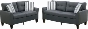 Poundex PDEX- Sofas, CHARCOAL