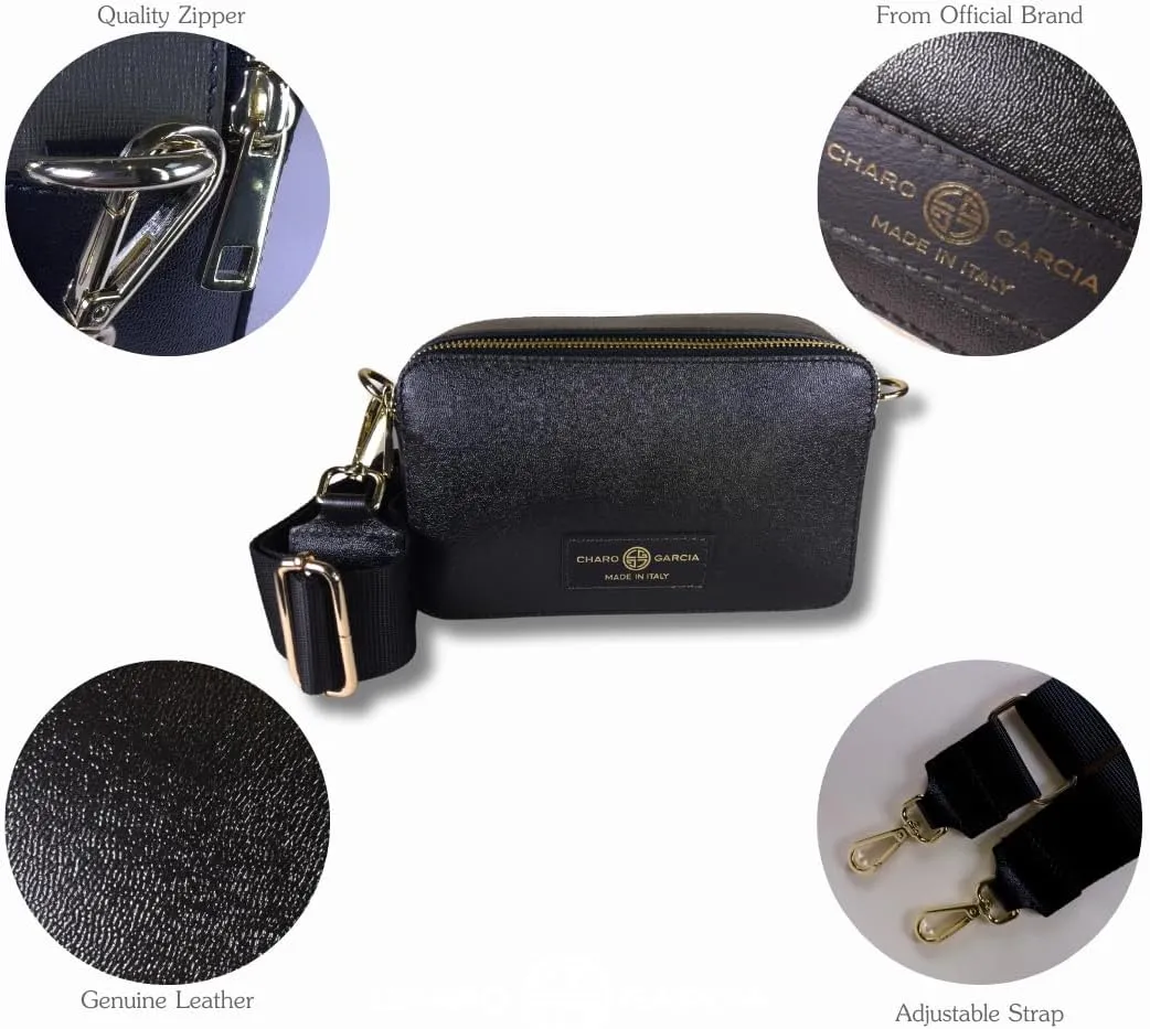 Premium Italian Leather Handmade in Tuscany, Italy. Crossbody Handbags for Women with Adjustable Strap Made in Italy