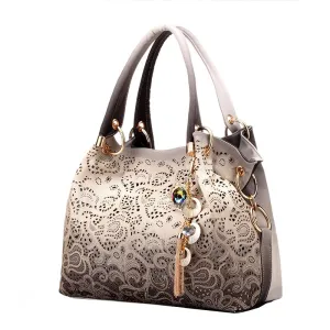 Print Bag Ombre Handbags Ladies Bags Bags Tote Shoulder Women for Female Female Floral Artificial intelligence Hollow Tassel Top-handle Out Priority shipping Handbag Bags