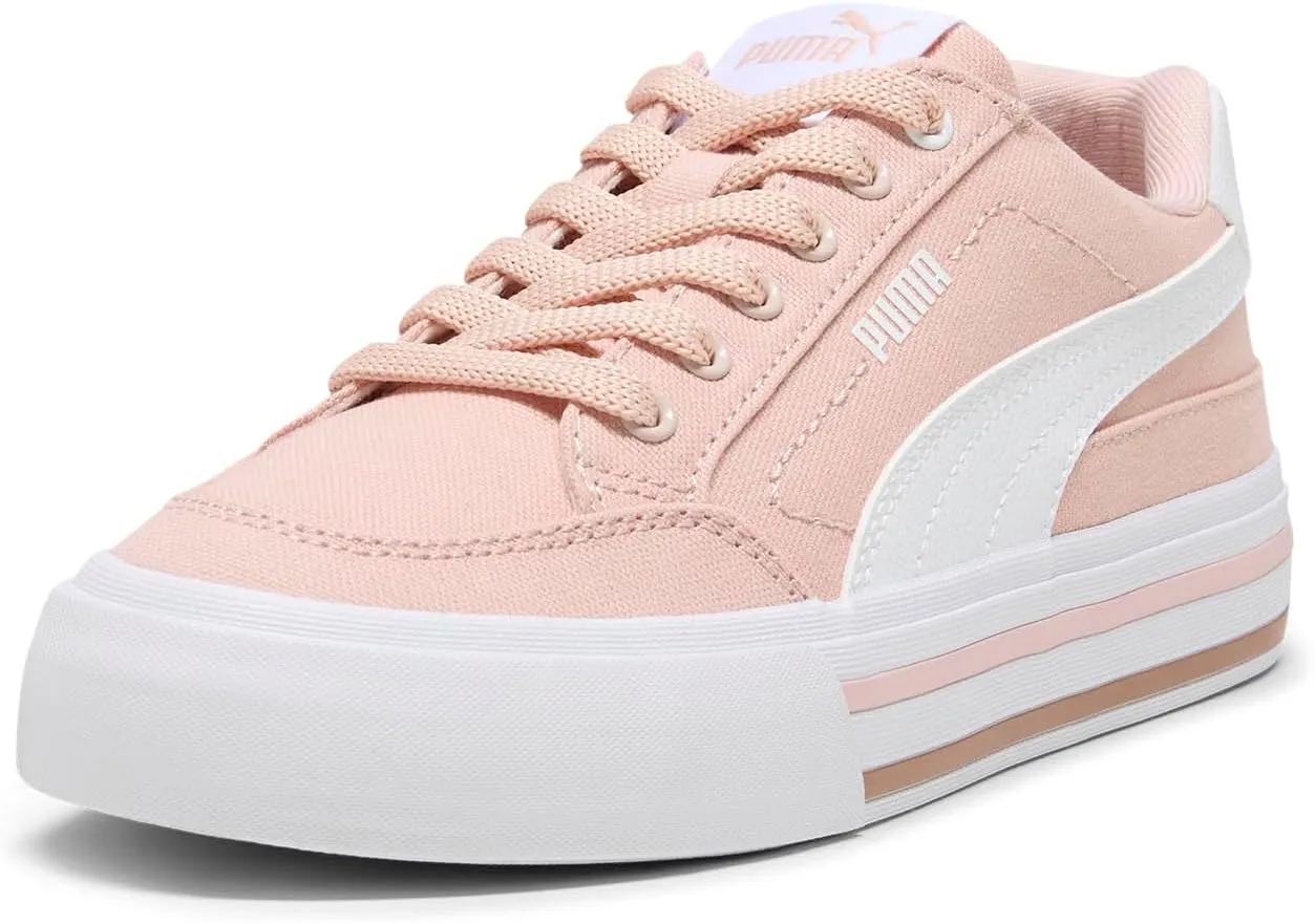 PUMA Women's Court Classic Vulc Shoes, Alpine Snow-Toasted Almond-White, 5.5