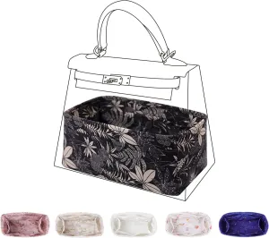 Purse Organizer Insert Fits Kelly mini/25/28/32/35 bags, Lightweight Bag Shaper Liner for Women Luxury Handbag Tote, Soft Inner Bag (KL25, Dark Fragrance)