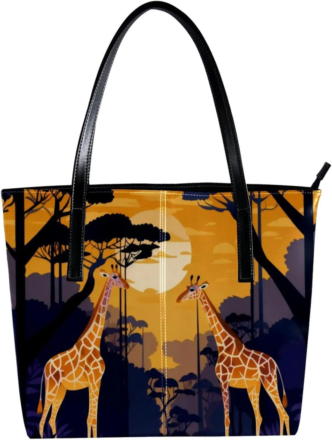 Purses for Women,Tote Bag Aesthetic,Women's Tote Handbags,African Giraffe Grassland