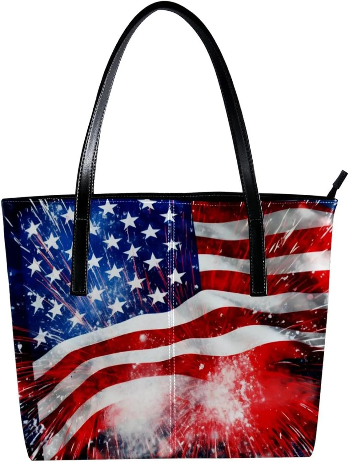 Purses for Women,Tote Bag Aesthetic,Women's Tote Handbags,American Flag Celebrate Holidays