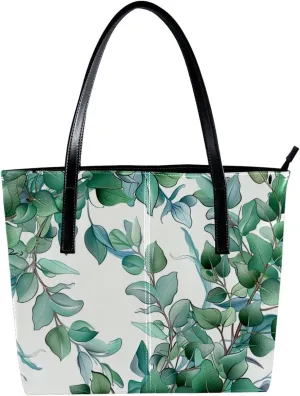 Purses for Women,Tote Bag Aesthetic,Women's Tote Handbags,Branch Green Leaf