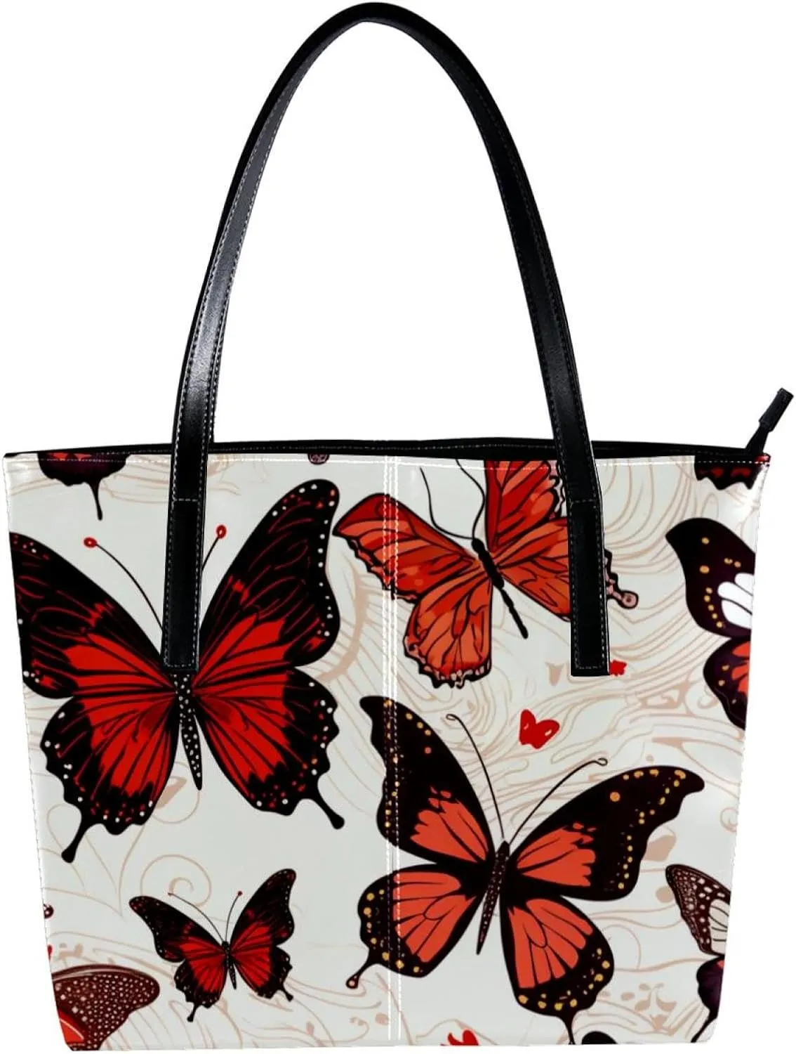 Purses for Women,Tote Bag Aesthetic,Women's Tote Handbags,Butterfly Illustration Abstract Modern