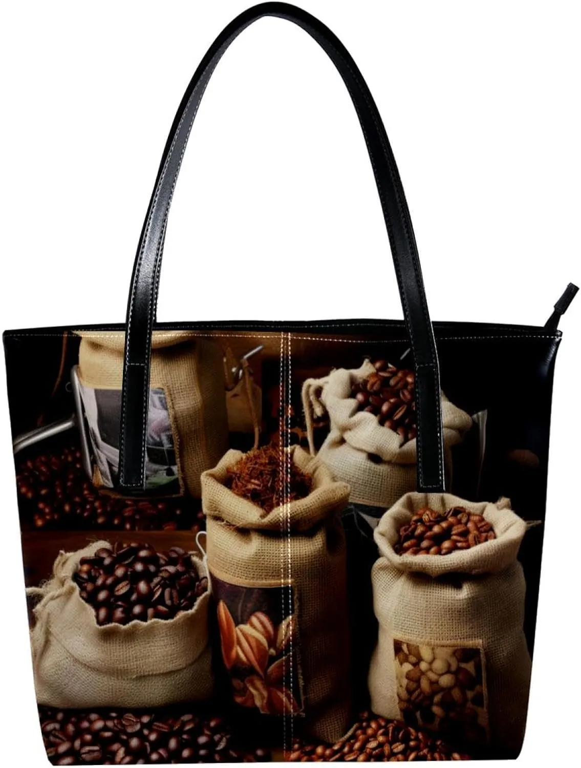 Purses for Women,Tote Bag Aesthetic,Women's Tote Handbags,Enjoy Coffee Time