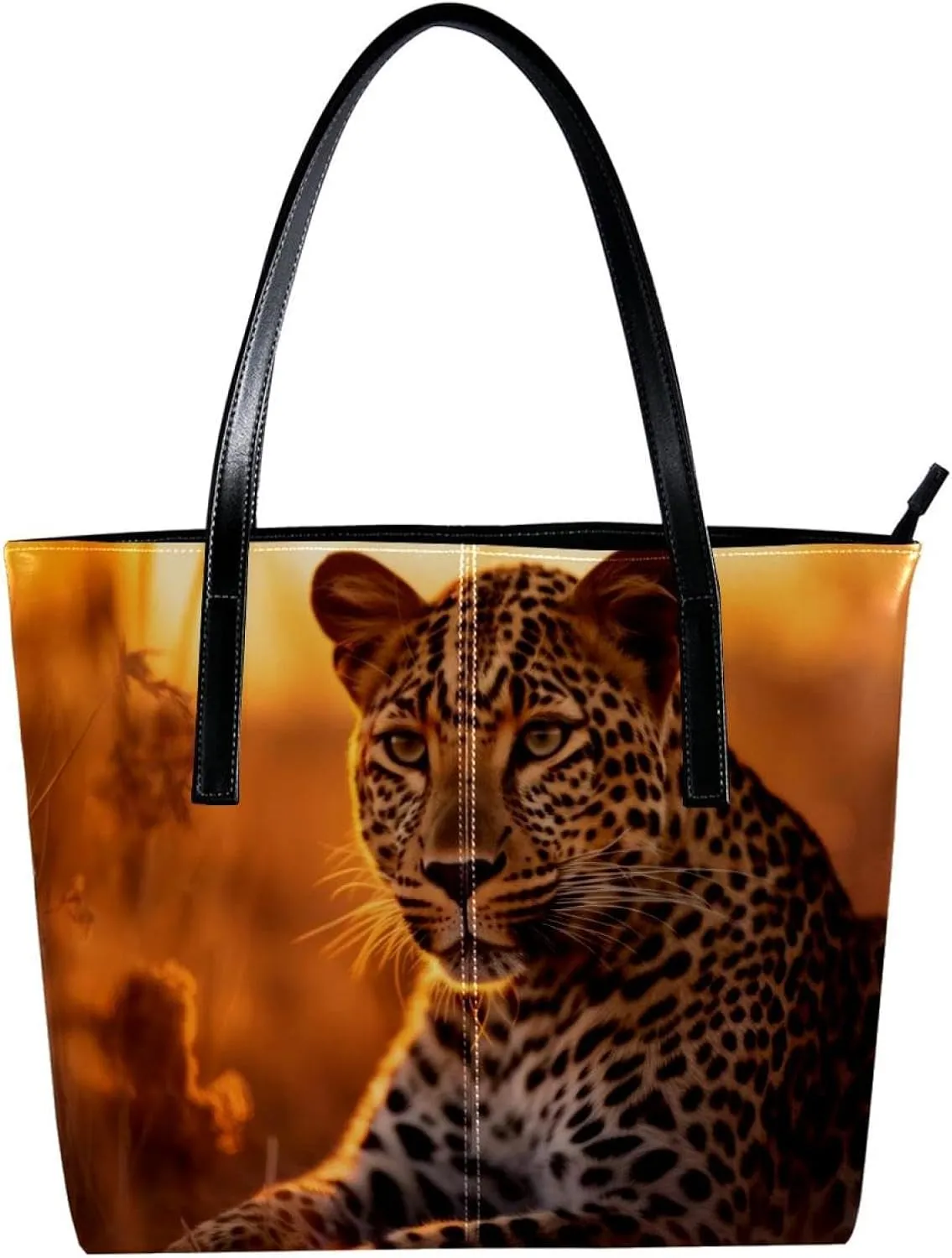 Purses for Women,Tote Bag Aesthetic,Women's Tote Handbags,Jungle Animal Leopard Pattern