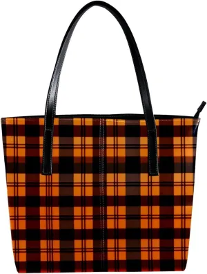 Purses for Women,Tote Bag Aesthetic,Women's Tote Handbags,Vintage Fall Orange Plaid