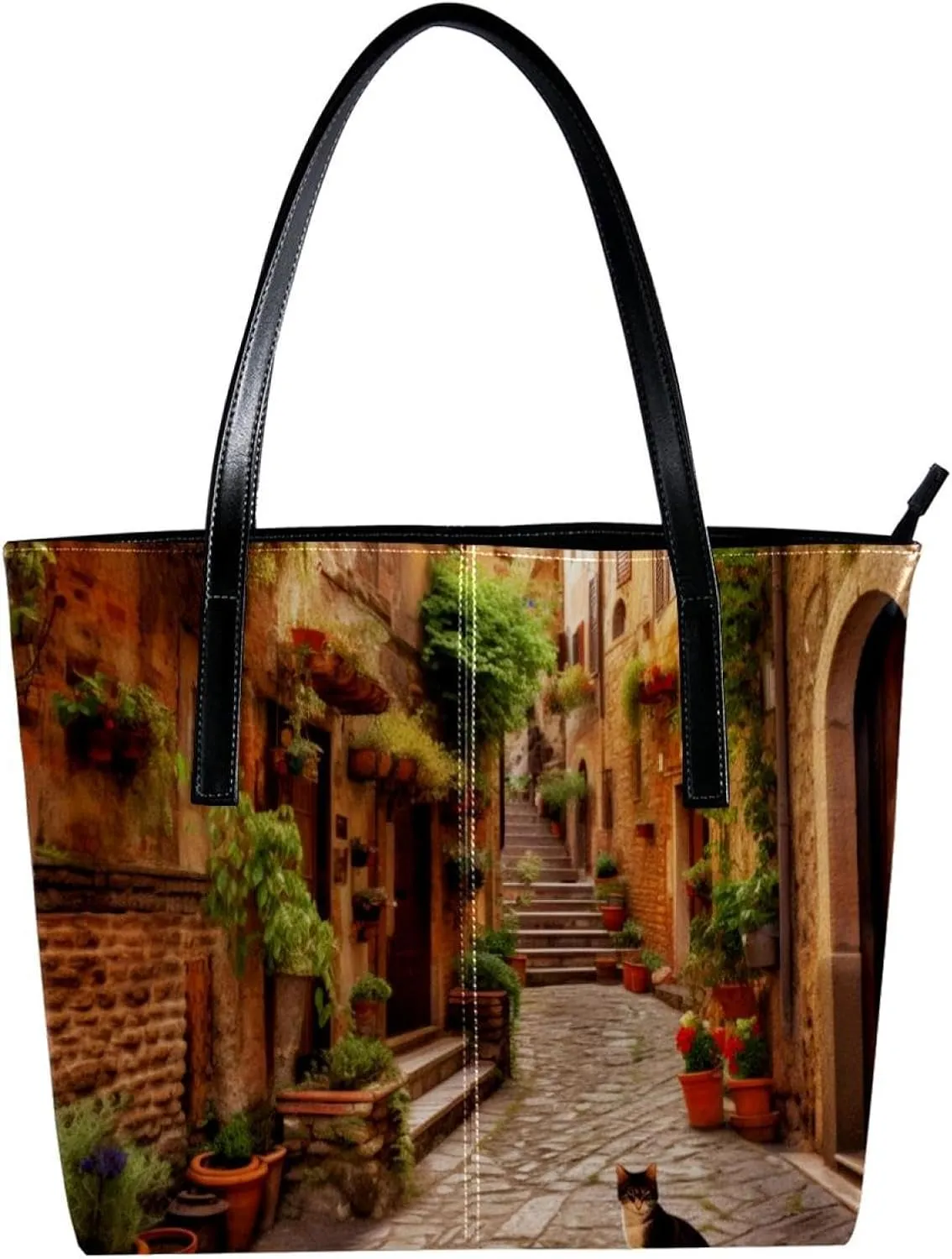 Purses for Women,Tote Bag Aesthetic,Women's Tote Handbags,Vintage Yard Home Plants