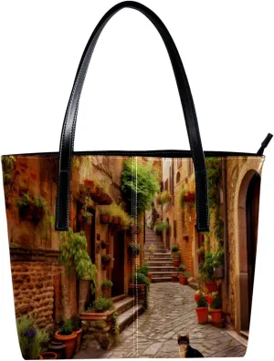 Purses for Women,Tote Bag Aesthetic,Women's Tote Handbags,Vintage Yard Home Plants