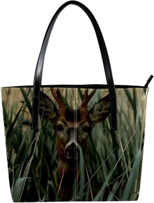 Purses for Women,Tote Bag Aesthetic,Women's Tote Handbags,Wild Deer African Grasslands