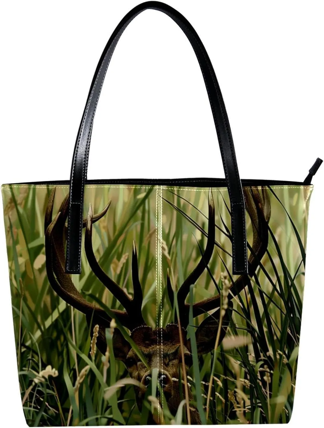 Purses for Women,Tote Bag Aesthetic,Women's Tote Handbags,Wild Deer African Grasslands