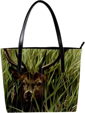 Purses for Women,Tote Bag Aesthetic,Women's Tote Handbags,Wild Deer African Grasslands