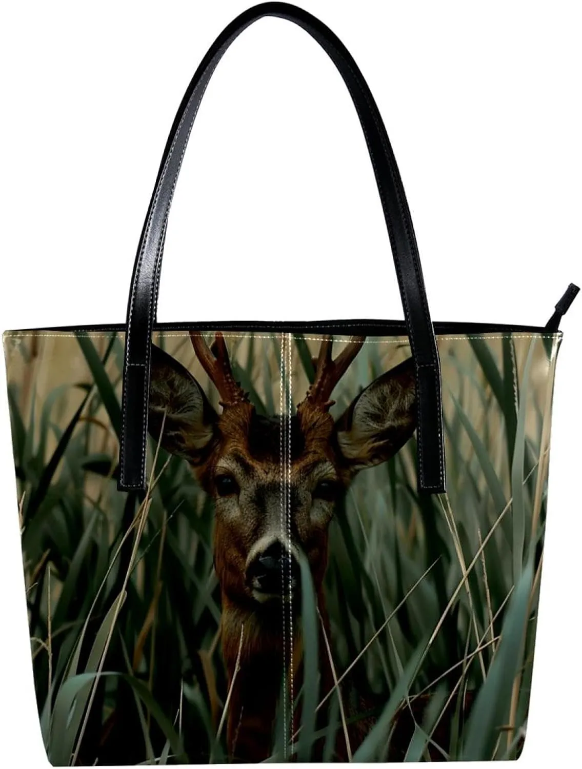 Purses for Women,Tote Bag Aesthetic,Women's Tote Handbags,Wild Deer African Grasslands