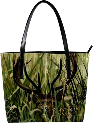 Purses for Women,Tote Bag Aesthetic,Women's Tote Handbags,Wild Deer African Grasslands