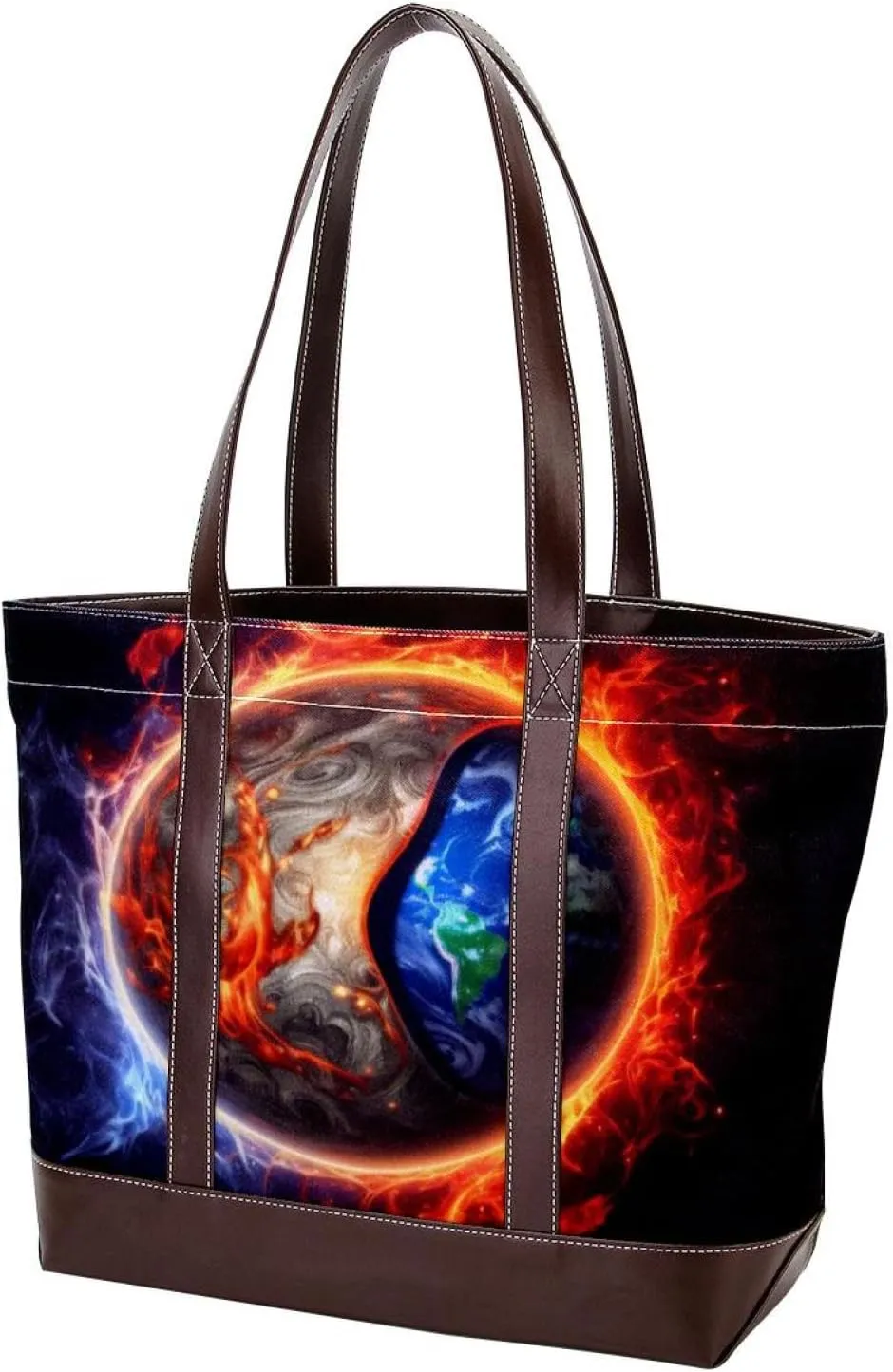 Purses for Women,Tote Bag for Women,Handbags for Women,3D Yin Yang Gossip Sun Earth