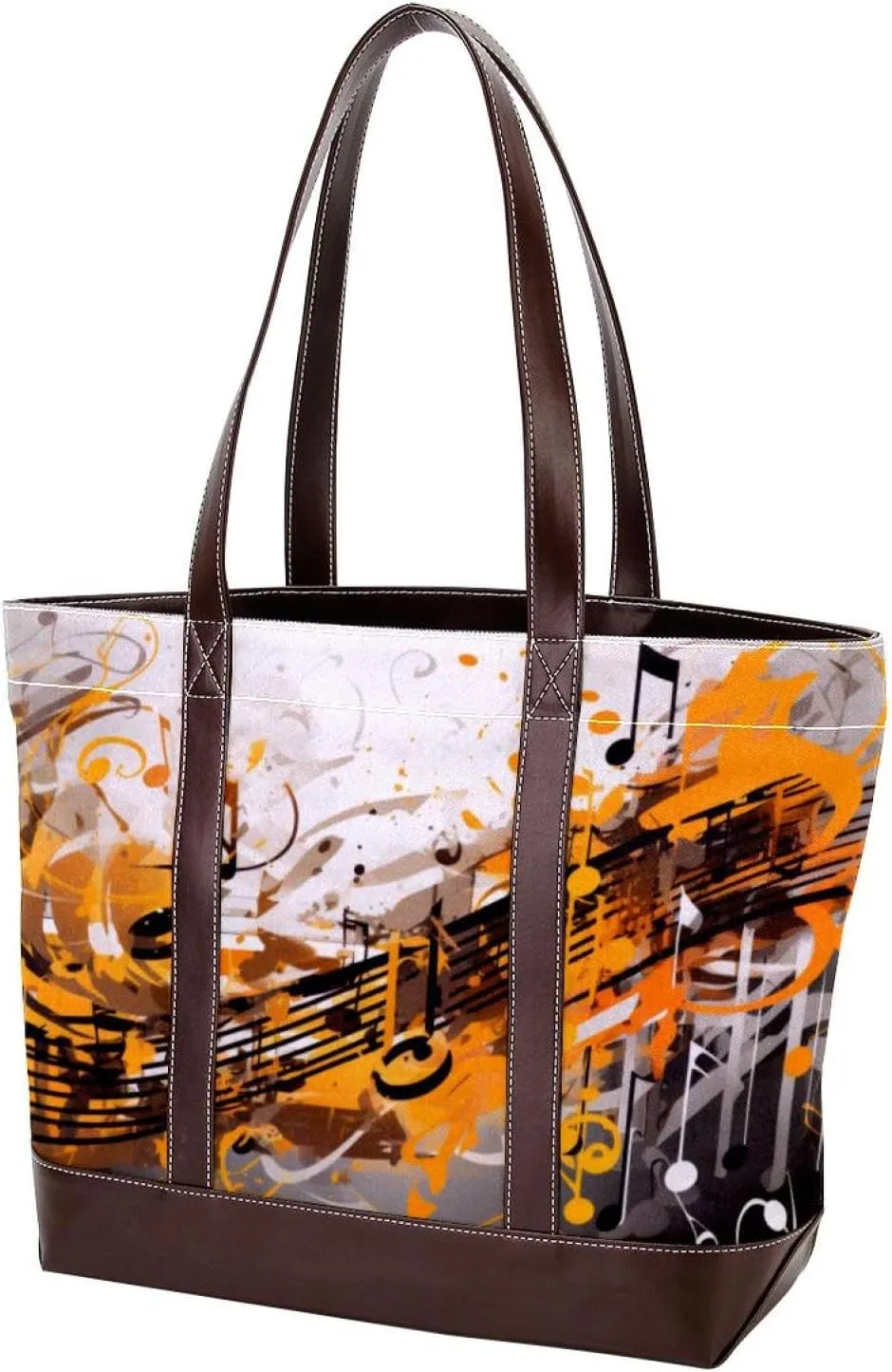 Purses for Women,Tote Bag for Women,Handbags for Women,Abstract Melody Notes Pattern