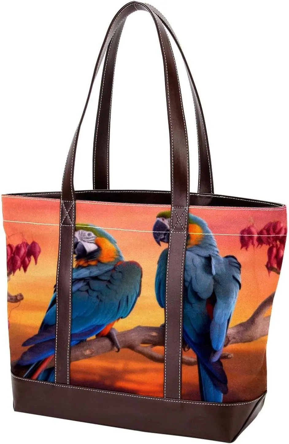 Purses for Women,Tote Bag for Women,Handbags for Women,African Grassland Sunset Parrot