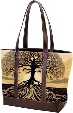 Purses for Women,Tote Bag for Women,Handbags for Women,African Grassland Tree Root