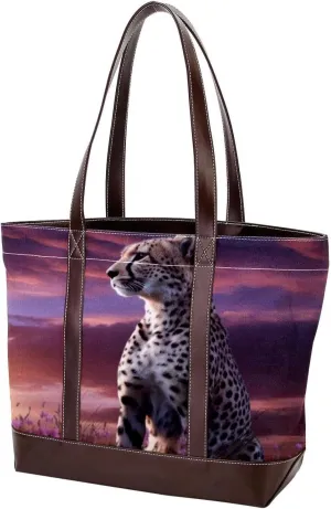 Purses for Women,Tote Bag for Women,Handbags for Women,African Savannah Animal Leopard