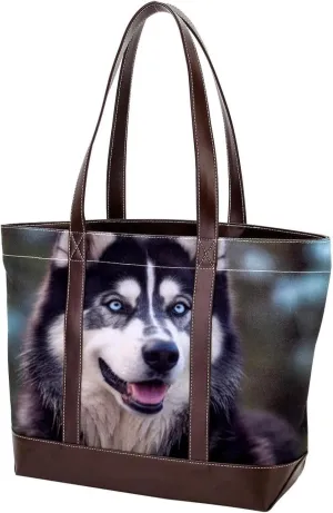 Purses for Women,Tote Bag for Women,Handbags for Women,Alaskan Dog Funny Tongue