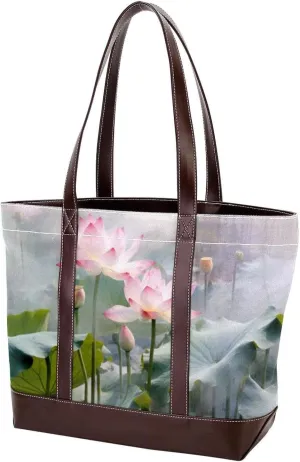 Purses for Women,Tote Bag for Women,Handbags for Women,Amazing Lotus Pond