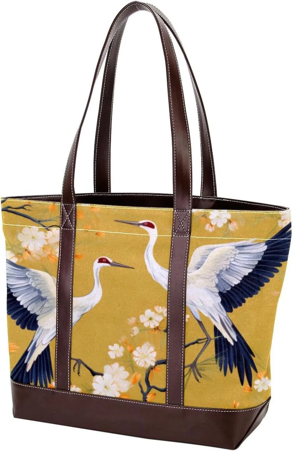 Purses for Women,Tote Bag for Women,Handbags for Women,Bird and Flower Crane