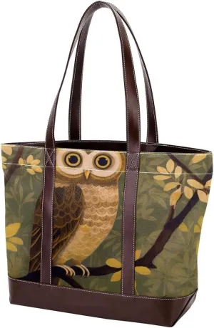 Purses for Women,Tote Bag for Women,Handbags for Women,Branch Cute Owl