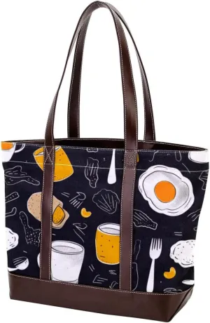 Purses for Women,Tote Bag for Women,Handbags for Women,Breakfast Coffee Fried Egg