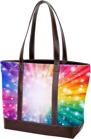 Purses for Women,Tote Bag for Women,Handbags for Women,Colorful Rainbow Sunshine