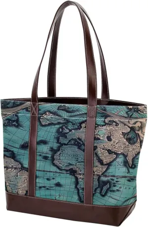 Purses for Women,Tote Bag for Women,Handbags for Women,Compass Vintage Earth