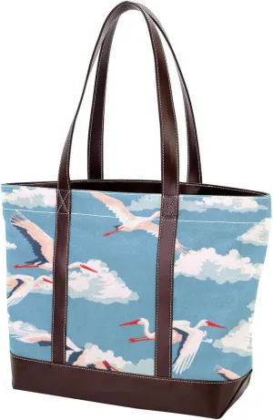 Purses for Women,Tote Bag for Women,Handbags for Women,Crane and Cloud