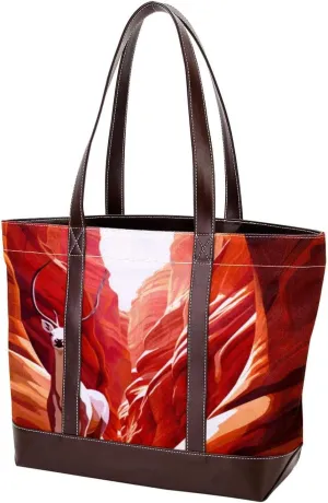 Purses for Women,Tote Bag for Women,Handbags for Women,Desert Adventure Scenery Mountains