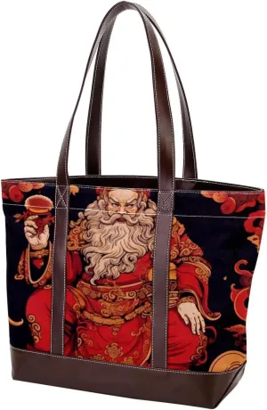 Purses for Women,Tote Bag for Women,Handbags for Women,God of Wealth Eastern Mythology Illustration