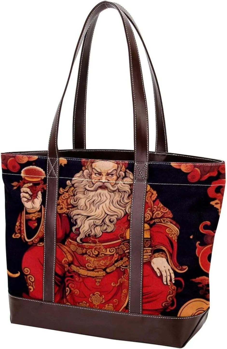 Purses for Women,Tote Bag for Women,Handbags for Women,God of Wealth Eastern Mythology Illustration
