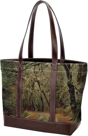 Purses for Women,Tote Bag for Women,Handbags for Women,Scenic Road in Forest