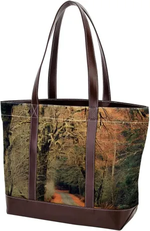 Purses for Women,Tote Bag for Women,Handbags for Women,Scenic Road in Forest