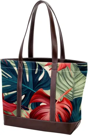 Purses for Women,Tote Bag for Women,Handbags for Women,Tropical Levaes