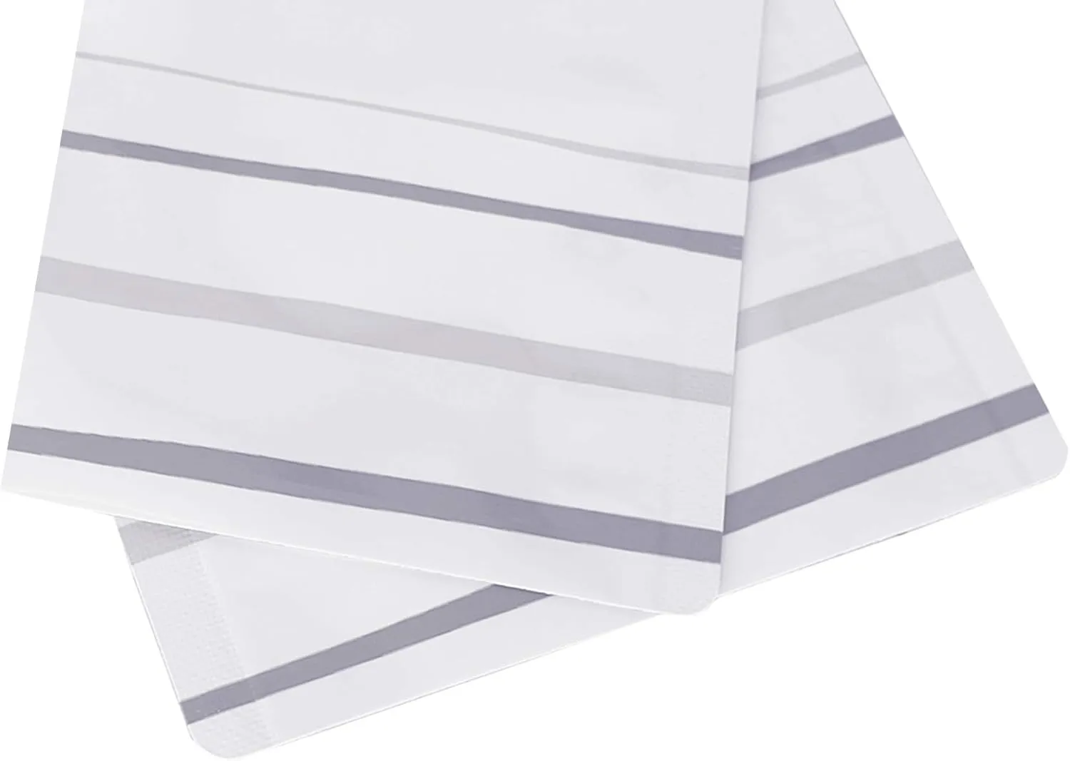 QQ Studio Pack of 100 Color Aluminum Metallized Foil Single-Use Dispenser Tip Open Bottom Heat Seal Sample Pouch (3" x 5", White w/Gray Bottom Stripes)